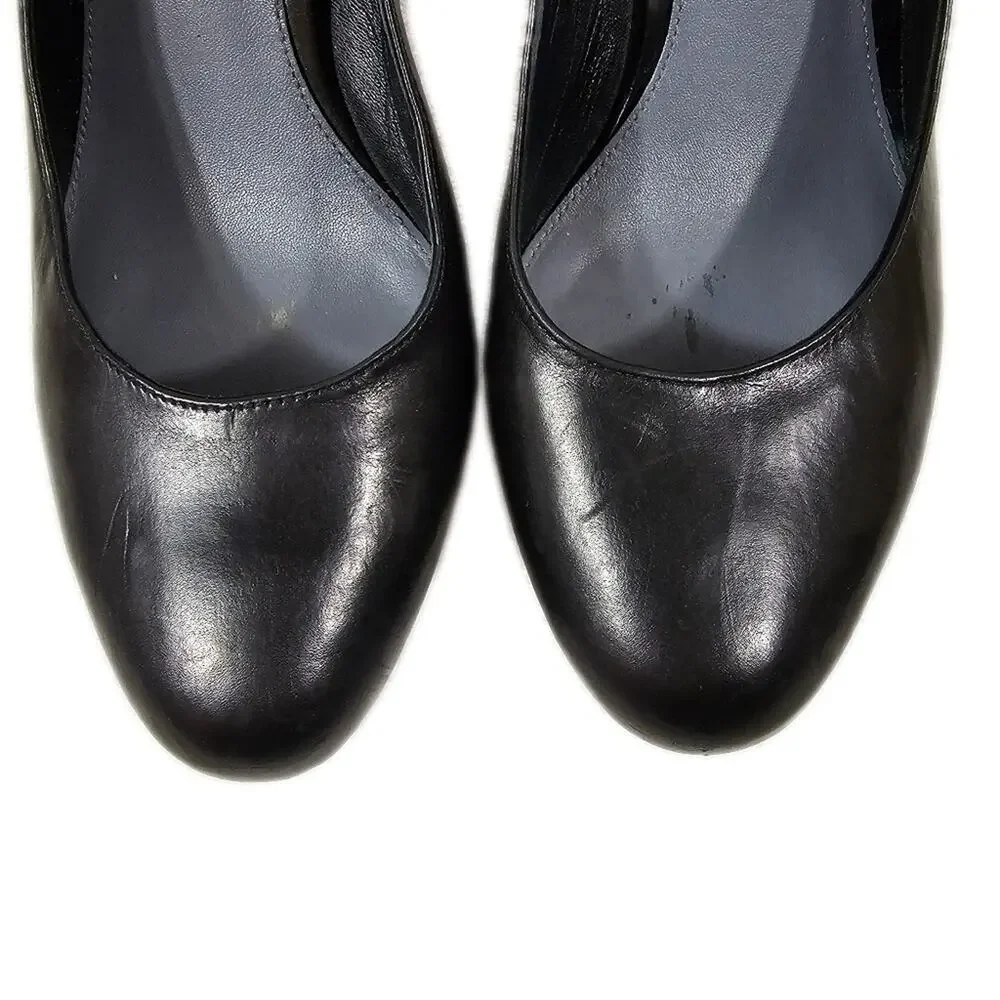 Via Spiga Classic Black Leather Pumps Heels Size 8M